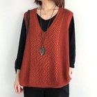 【ミニミニストア/miniministore】のニットベスト レディース ニットジレ秋冬 レンガ色|ID: prp329100004522507 ipo3291000000031990273