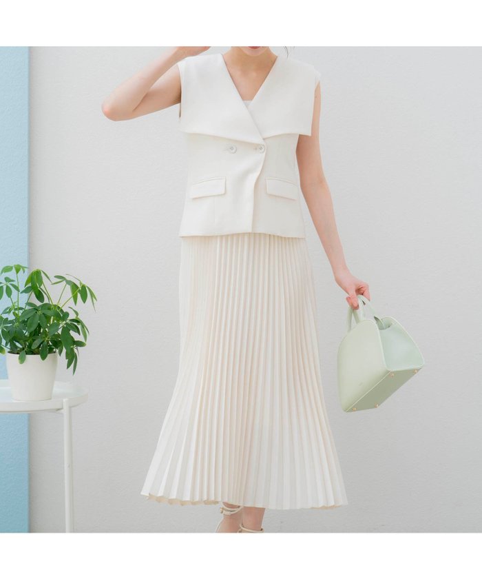【ノエラ/Noela】のジレ*キャミワンピースセット インテリア・キッズ・メンズ・レディースファッション・服の通販 founy(ファニー) https://founy.com/ ファッション Fashion レディースファッション WOMEN アウター Coat Outerwear ワンピース Dress キャミワンピース No Sleeve Dresses おすすめ Recommend インナー Inner キャミワンピース Cami Dress プリーツ Pleats ポケット Pocket 旅行 Travel |ID: prp329100004522512 ipo3291000000031990306