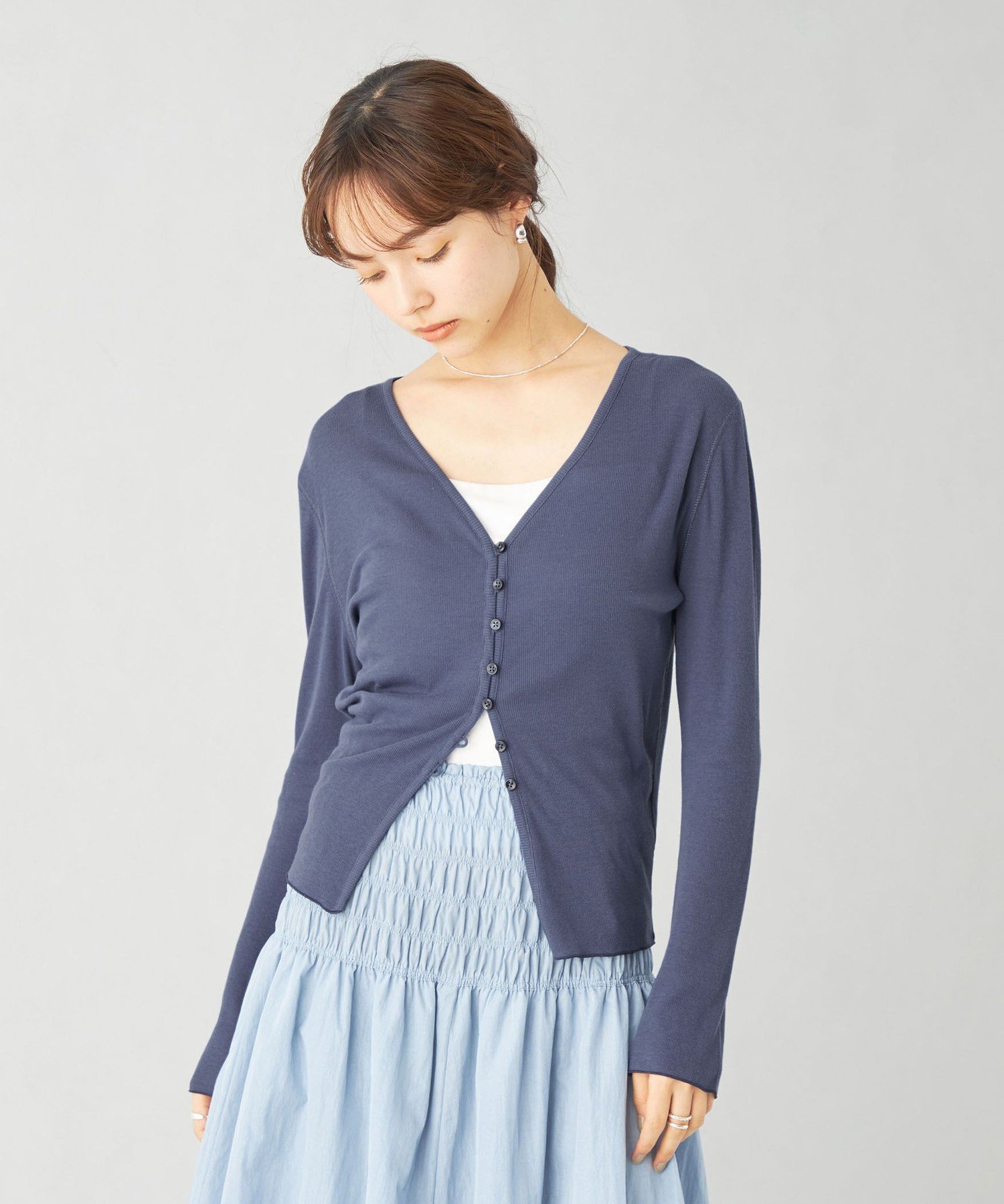 【その他のブランド/Other】のEMMEL REFINES EM ハリヌキフライス カーディガン インテリア・キッズ・メンズ・レディースファッション・服の通販 founy(ファニー) 　ファッション　Fashion　レディースファッション　WOMEN　トップス・カットソー　Tops/Tshirt　カーディガン　Cardigans　春　Spring　カーディガン　Cardigan　キャミ　Cami　シアー　Sheer　タンク　Tank　トレンド　Trend　長袖　Long Sleeve　バランス　Balance　フィット　Fit　ベーシック　Basic　ボトム　Bottom　羽織　Haori　2024年　2024　2024春夏・S/S　Ss,Spring/Summer,2024　ROYAL|ID: prp329100004522521 ipo3291000000031990385