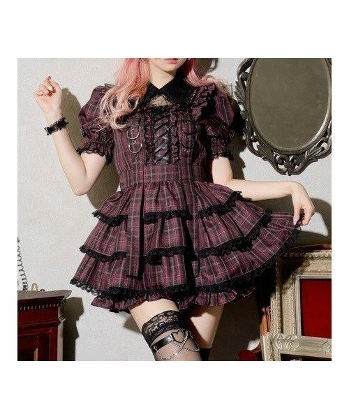 【その他のブランド/Other】のレースアップサスペンダーティアードセットアップ 人気、トレンドファッション・服の通販 founy(ファニー) 　ファッション　Fashion　レディースファッション　Ladies' Fashion Online　セットアップ　Setup　サスペンダー　Suspenders　ショート　Short　セットアップ　Set Up　チェック　Check　フリル　Frills　レース　Race　無地　Plain Color　 other-1|ID: prp329100004522528 ipo3291000000032690830