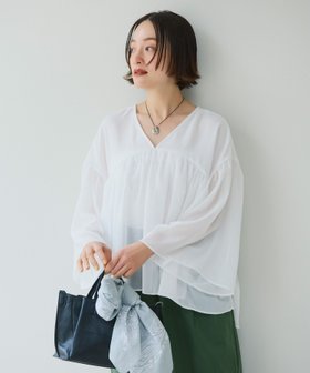 【スタディオ クリップ/studio CLIP】 ボリュームギャザーブラウス人気、トレンドファッション・服の通販 founy(ファニー) ファッション Fashion レディースファッション WOMEN トップス・カットソー Tops/Tshirt シャツ/ブラウス Shirts/Blouses おすすめ Recommend ギャザー Gather ストレート Straight デニム Denim リゾート Resort 夏 Summer |ID:prp329100004522540