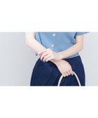 【ナチュラルクチュール/natural couture】の【WEB限定】ミラノリブデザイン釦半袖カーディガン ブルー|ID: prp329100004522544 ipo3291000000031990603