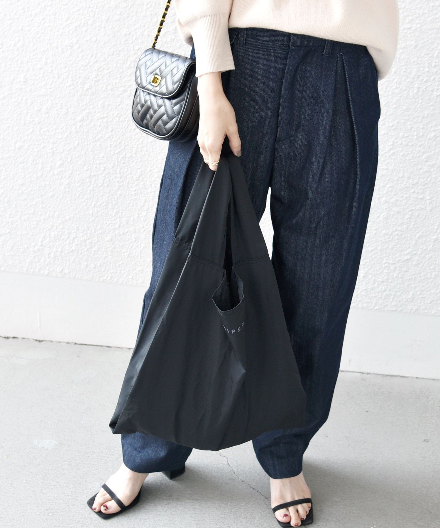 【シップス フォー ウィメン/SHIPS】のSHIPS any エコバッグ インテリア・キッズ・メンズ・レディースファッション・服の通販 founy(ファニー) 　ファッション　Fashion　レディースファッション　WOMEN　バッグ　Bag　コンパクト　Compact　シンプル　Simple　ビジネス 仕事 通勤　Business　ブラック系|ID: prp329100004522556 ipo3291000000031990772