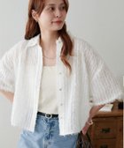 【ディスコート/Discoat】の【WEB限定】シアーフリンジ半袖シャツ オフホワイト|ID: prp329100004522576 ipo3291000000031990892