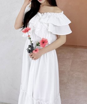 【イング/INGNI】のINGNI/クロスフリルオフショルOP 人気、トレンドファッション・服の通販 founy(ファニー) ファッション Fashion レディースファッション WOMEN ワンピース Dress オフショル Off Shoulder キャップ Cap ショルダー Shoulder スニーカー Sneakers スマホ Smartphone ダウン Down チェーン Chain ティアード Tiered フィット Fit フリル Frills ミュール Mule おすすめ Recommend |ID:prp329100004522577