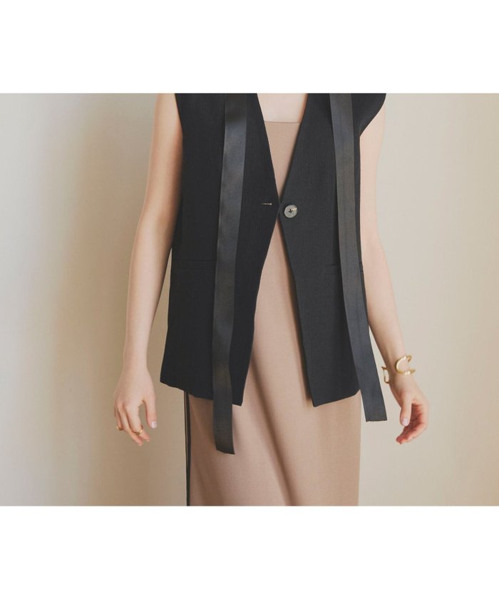 【ドゥ アルシーヴ/Doux archives】の麻混ジレ インテリア・キッズ・メンズ・レディースファッション・服の通販 founy(ファニー) https://founy.com/ ファッション Fashion レディースファッション WOMEN アウター Coat Outerwear トップス・カットソー Tops/Tshirt ベスト/ジレ Gilets/Vests 夏 Summer |ID: prp329100004522599 ipo3291000000031991116