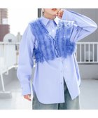 【ケービーエフ/KBF / URBAN RESEARCH】のシアーフリルSETシャツ BLUE×BLUE|ID: prp329100004522611 ipo3291000000031991228