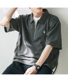 【ロッキーモンロー/Rocky Monroe】のU.S. POLO ASSN. 別注コラボワンポイントロゴ刺繍天竺ハーフジップポロシャツ チャコール|ID: prp329100004522616 ipo3291000000031991298