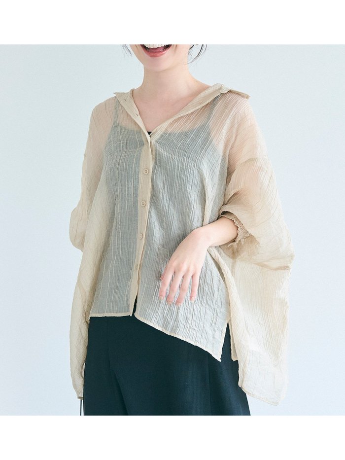 【コカ/COCA】のシアービッグシャツ インテリア・キッズ・メンズ・レディースファッション・服の通販 founy(ファニー) https://founy.com/ ファッション Fashion レディースファッション Fashion for Women トップス・カットソー Cut & Sew Tops シャツ・ブラウス・オフィスカジュアル Elegant Blouses & Button-Ups インナー Innerwear キャミ Camisole, Cami Top シアー Sheer, See-Through シャーリング Shirring, Ruched スラックス Slacks, Dress Pants スリット Slit, Slit Detail タンク Tank Top, Sleeveless Top デニム Denim, Jeans Material バランス Balance, Style Balance ビッグ Big, Oversized ポケット Pocket, Pocket Detail 羽織 Haori, Light Jacket |ID: prp329100004522631 ipo3291000000032714756