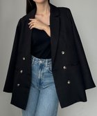 【ジュノア/JUNOAH】のルエレ リネンライクシャツジャケット ブラック|ID: prp329100004522644 ipo3291000000031991629