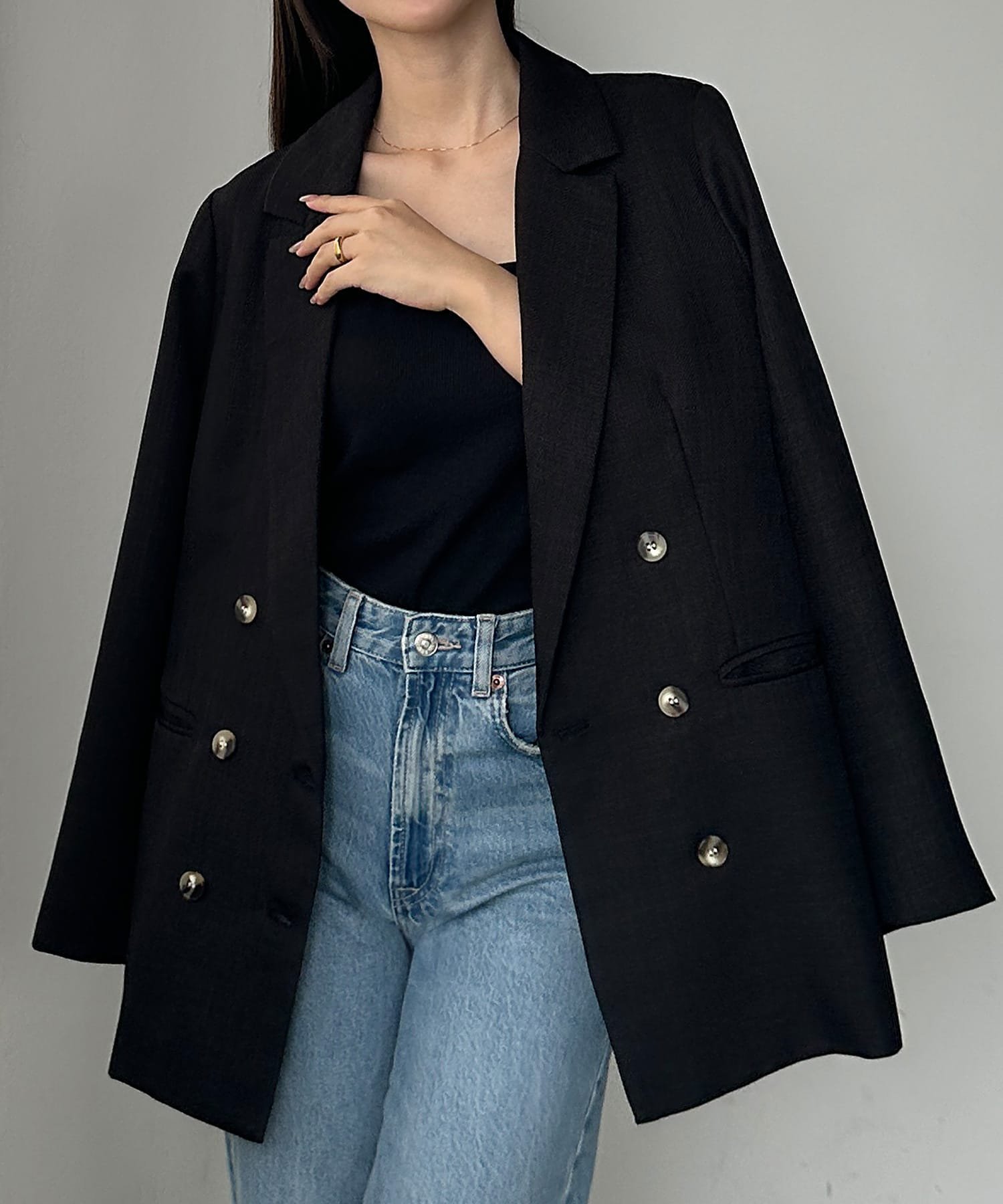 【ジュノア/JUNOAH】のルエレ リネンライクシャツジャケット インテリア・キッズ・メンズ・レディースファッション・服の通販 founy(ファニー) 　ファッション　Fashion　レディースファッション　WOMEN　アウター　Coat Outerwear　ジャケット　Jackets　ブラック|ID: prp329100004522644 ipo3291000000031991629