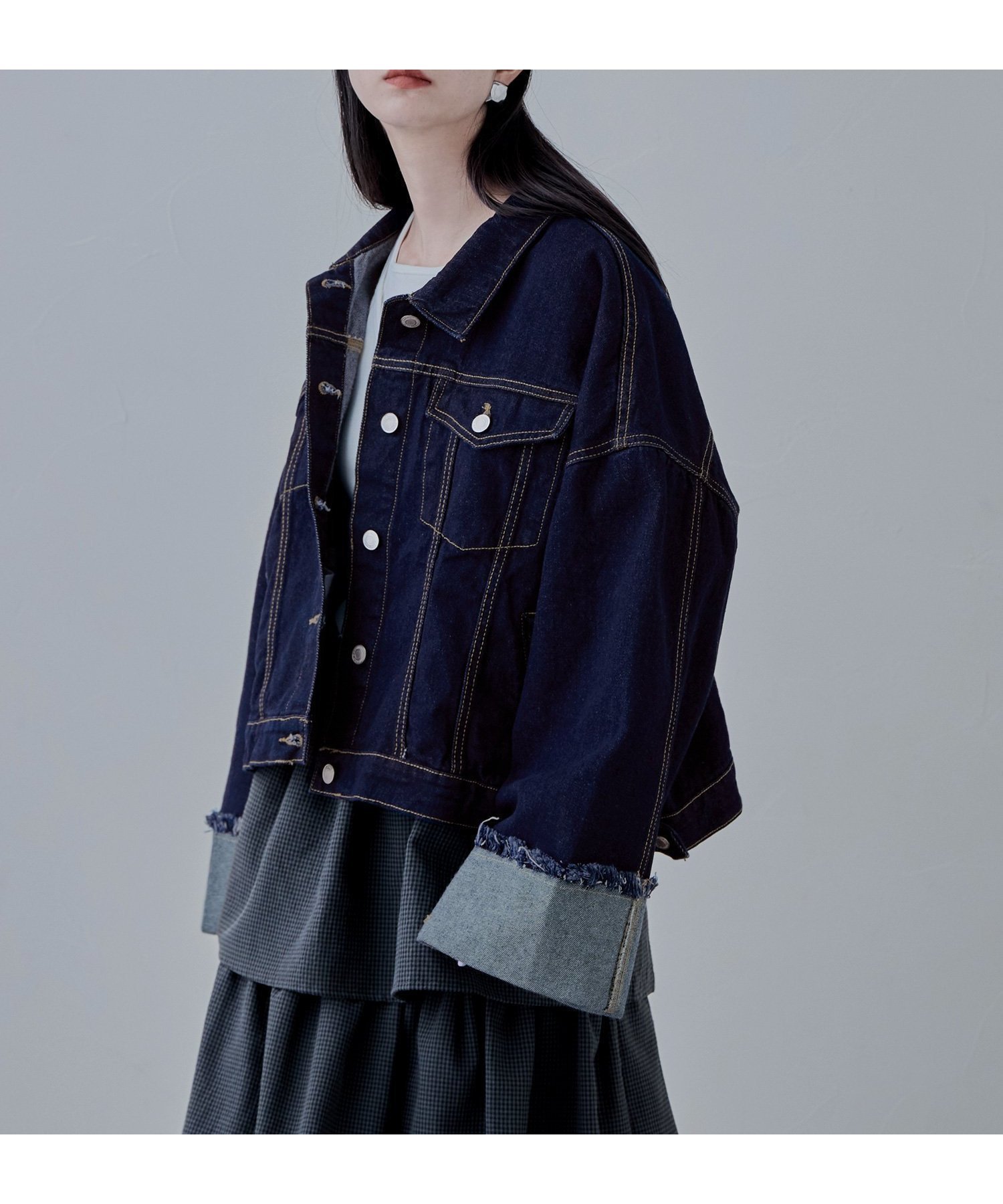 【その他のブランド/Other】のワイドスリーブデニムジャケット 人気、トレンドファッション・服の通販 founy(ファニー) 　ファッション　Fashion　レディースファッション　WOMEN　アウター　Coat Outerwear　ジャケット　Jackets　デニムジャケット　Denim Jackets　カットオフ　Cut Off　ショルダー　Shoulder　ショート　Short　スリーブ　Sleeve　トレンド　Trend　ドロップ　Drop　バランス　Balance　ポケット　Pocket　ワイド　Wide　 other-1|ID: prp329100004522647 ipo3291000000031991645