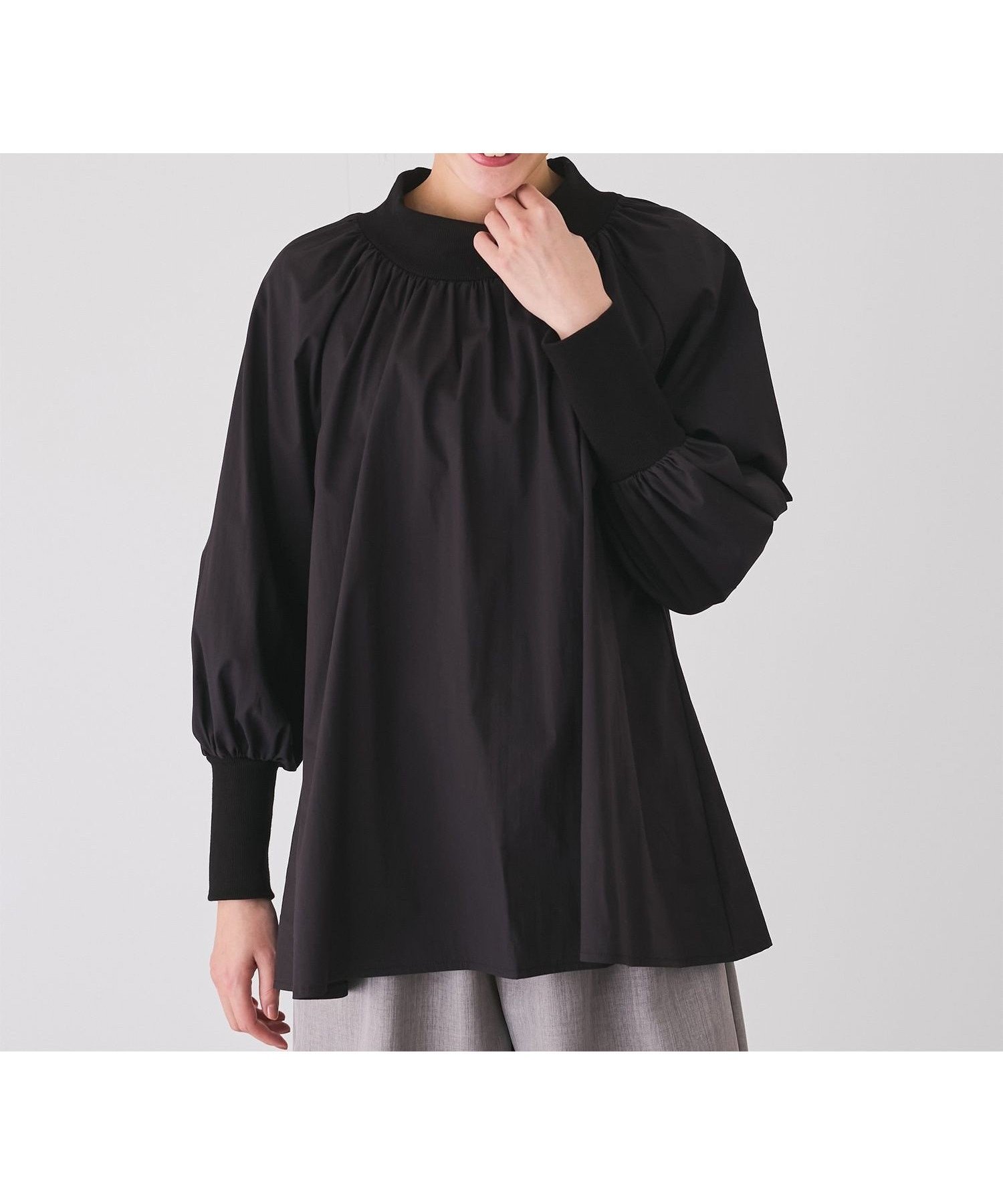 【ジャイロ/JAYRO】のハイネックタックプルオーバー インテリア・キッズ・メンズ・レディースファッション・服の通販 founy(ファニー) 　ファッション　Fashion　レディースファッション　WOMEN　トップス・カットソー　Tops/Tshirt　プルオーバー　Pullover　おすすめ　Recommend　ギャザー　Gather　スリーブ　Sleeve　バランス　Balance　ペンシル　Pencil　ボトム　Bottom　ポケット　Pocket　ブラック(01)|ID: prp329100004522654 ipo3291000000031991701