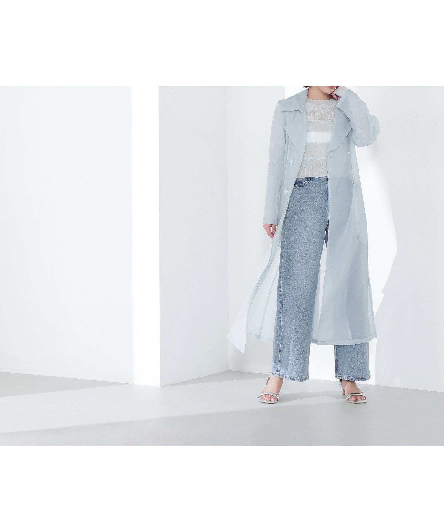 【ナチュラル ビューティー ベーシック/NATURAL BEAUTY BASIC】のシアートレンチコート 人気、トレンドファッション・服の通販 founy(ファニー) 　ファッション　Fashion　レディースファッション　WOMEN　アウター　Coat Outerwear　コート　Coats　トレンチコート　Trench Coats　キャミワンピース　Cami Dress　シアー　Sheer　トレンド　Trend　 other-1|ID: prp329100004522665 ipo3291000000031991810