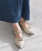 【シップス フォー ウィメン/SHIPS】のquaranciel リボン ポインテッド トゥ フラット シューズ ベージュ|ID: prp329100004522702 ipo3291000000031992135