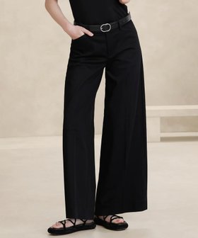 【バナナリパブリック ファクトリーストア/BANANA REPUBLIC FACTORY STORE】のBANANA REPUBLIC FACTORY STORE ストレッチコットン ワイドパンツ 人気、トレンドファッション・服の通販 founy(ファニー) ファッション Fashion レディースファッション WOMEN パンツ Pants ストレッチ Stretch センター Center ワイド Wide |ID:prp329100004522715