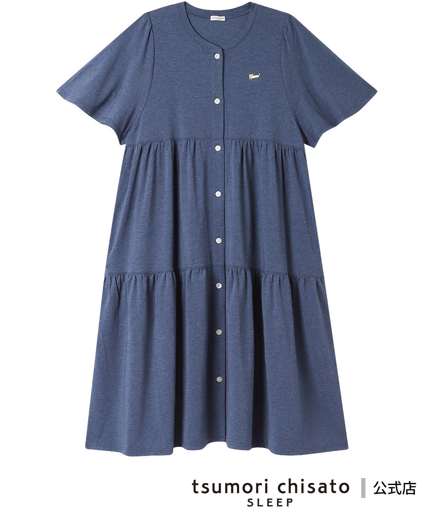 【ツモリチサト スリープ/tsumori chisato SLEEP】のツモリチサト スリープ ワンピース 5分袖 半袖 ルームウエア 綿混ベア天竺 インテリア・キッズ・メンズ・レディースファッション・服の通販 founy(ファニー) 　ファッション　Fashion　レディースファッション　WOMEN　ワンピース　Dress　ストレッチ　Stretch　半袖　Short Sleeve　KO|ID: prp329100004522733 ipo3291000000031992385