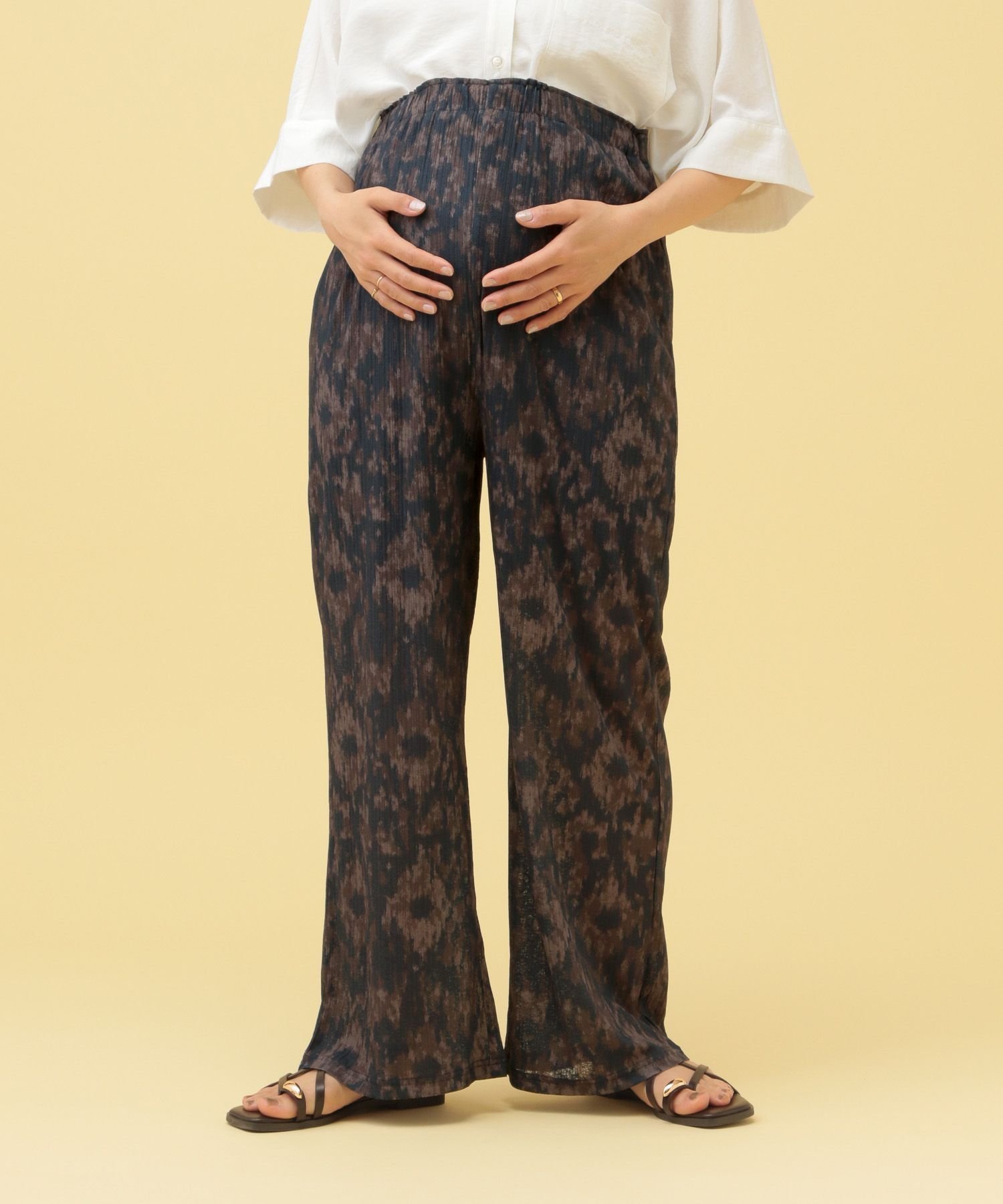 【その他のブランド/Other】の【産前・産後対応】マタニティ/柄ストレートパンツ 人気、トレンドファッション・服の通販 founy(ファニー) 　ファッション　Fashion　キッズファッション　KIDS Children’s Clothing　ボトムス　Bottoms/Kids　おすすめ　Recommend　ストレート　Straight　 other-1|ID: prp329100004522744 ipo3291000000032396032
