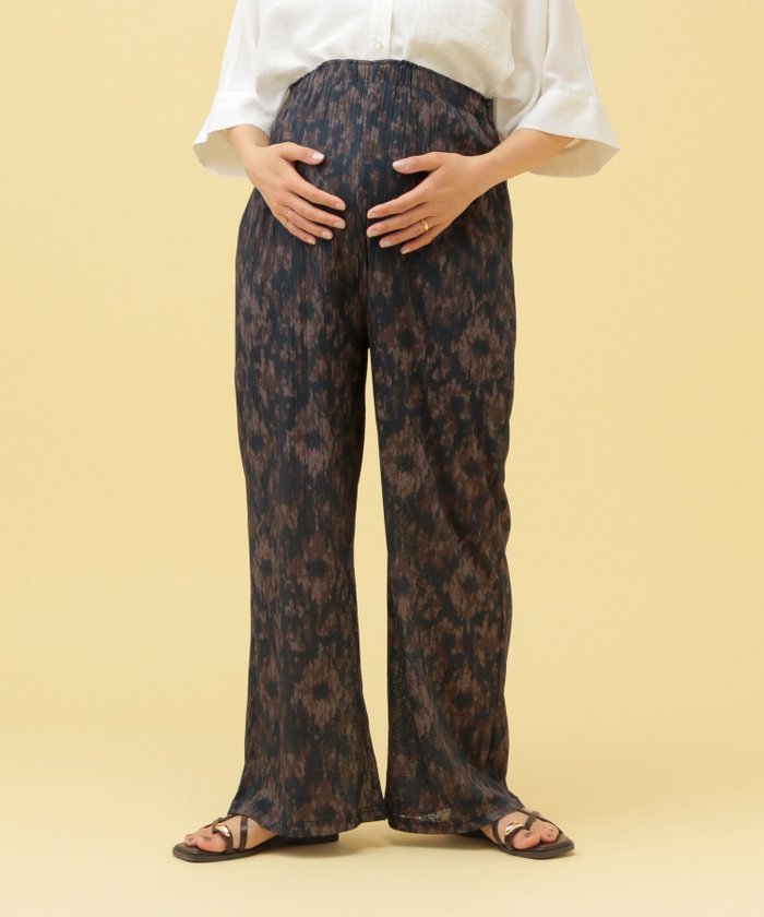 【その他のブランド/Other】の【産前・産後対応】マタニティ/柄ストレートパンツ インテリア・キッズ・メンズ・レディースファッション・服の通販 founy(ファニー) https://founy.com/ ファッション Fashion キッズファッション KIDS Children’s Clothing ボトムス Bottoms/Kids おすすめ Recommend ストレート Straight |ID: prp329100004522744 ipo3291000000032396033