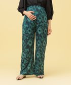 【その他のブランド/Other】の【産前・産後対応】マタニティ/柄ストレートパンツ グリーン74|ID: prp329100004522744 ipo3291000000032396034