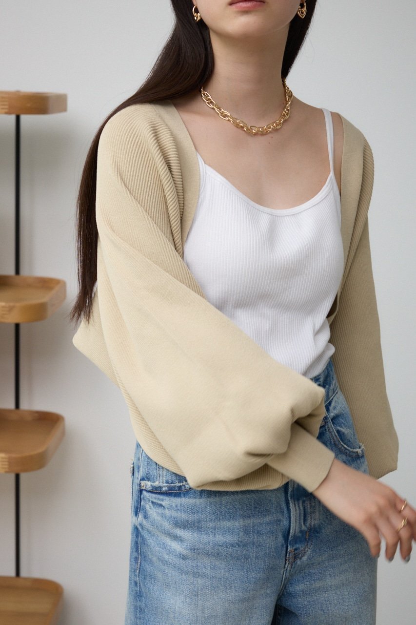 【アズール バイ マウジー/AZUL by moussy】のショートニットボレロ インテリア・キッズ・メンズ・レディースファッション・服の通販 founy(ファニー) 　ファッション　Fashion　レディースファッション　WOMEN　アウター　Coat Outerwear　ボレロ　Bolero jackets　トップス・カットソー　Tops/Tshirt　ニット　Knit Tops　2024年　2024　2024春夏・S/S　Ss,Spring/Summer,2024　カーディガン　Cardigan　ストール　Stall　バランス　Balance　ボレロ　Bolero　ワイド　Wide　夏　Summer　S/S・春夏　Ss・Spring/Summer　L/BEG1|ID: prp329100004522773 ipo3291000000031992628