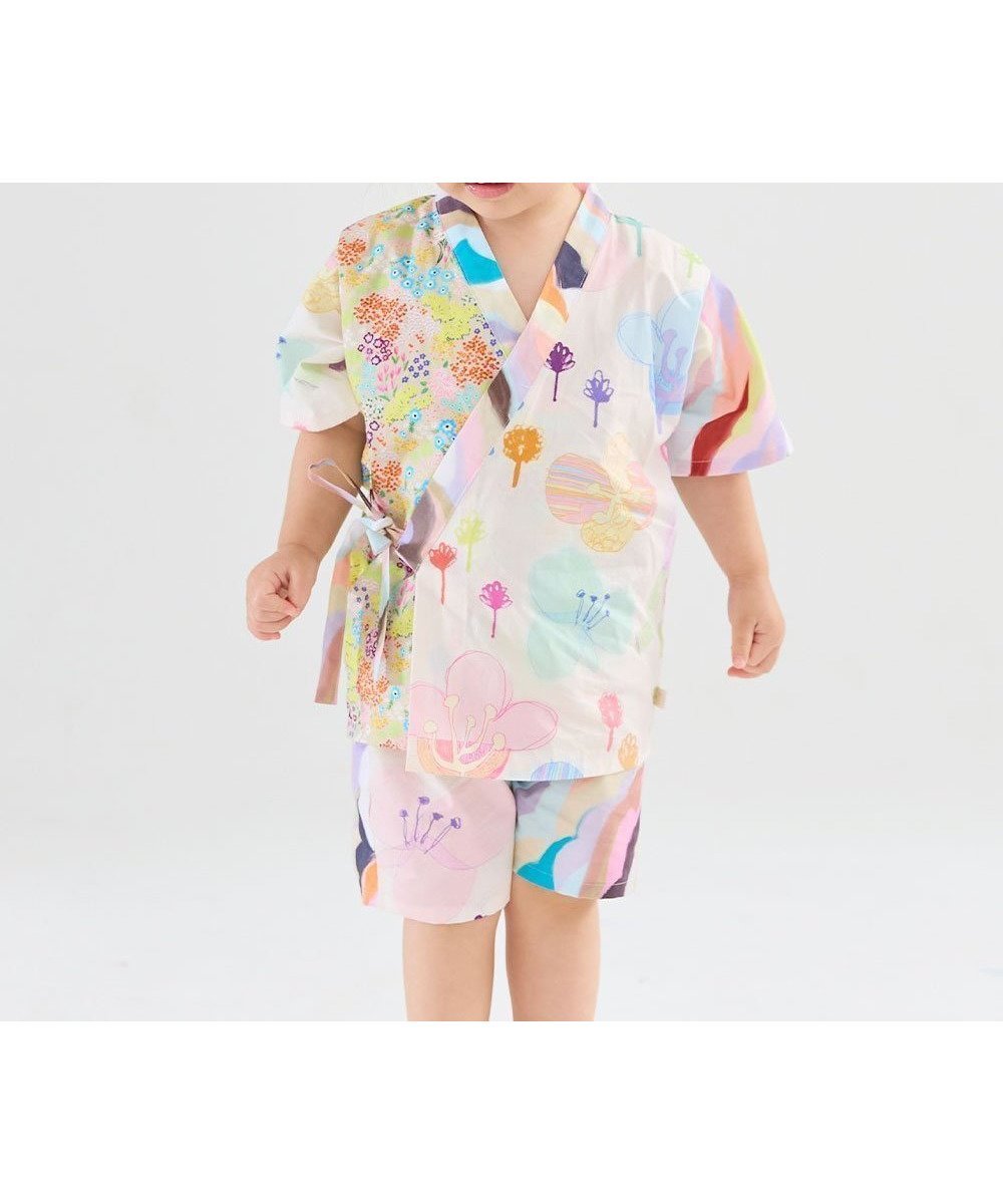 【モイモルン/moimoln / KIDS】の【MOEMUSISAN X moimoln】GIRLS甚平 インテリア・キッズ・メンズ・レディースファッション・服の通販 founy(ファニー) 　ファッション　Fashion　キッズファッション　KIDS　ホワイト|ID: prp329100004522779 ipo3291000000031992659