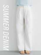 【コカ/COCA】の【WEB先行 販売】サマーデニムタックパンツ White|ID: prp329100004522801 ipo3291000000031992811