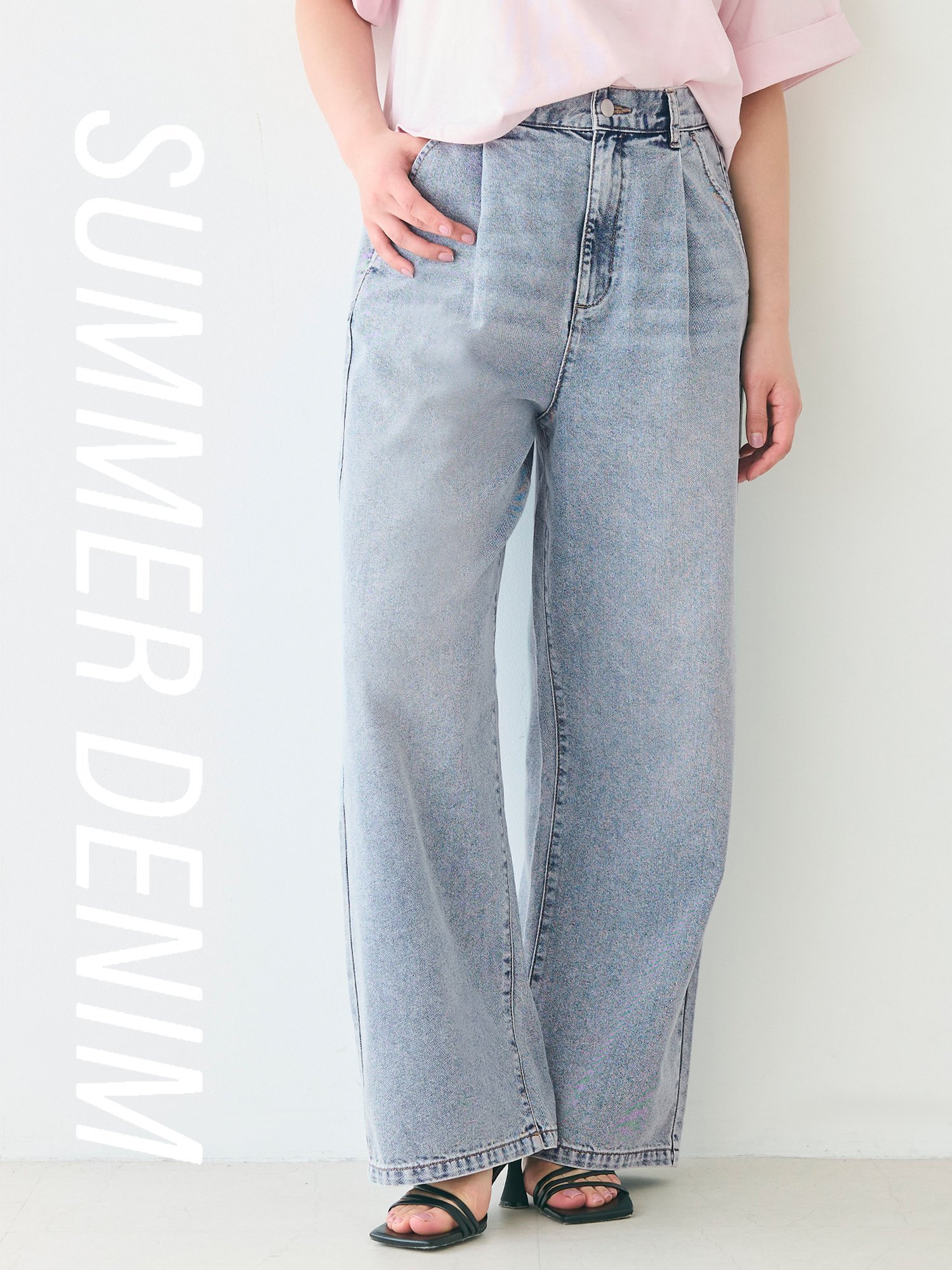 【コカ/COCA】の【WEB先行 販売】サマーデニムタックパンツ インテリア・キッズ・メンズ・レディースファッション・服の通販 founy(ファニー) 　ファッション　Fashion　レディースファッション　WOMEN　パンツ　Pants　ガーリー　Girly　サマー　Summer　ショート　Short　デニム　Denim　ポケット　Pocket　リラックス　Relax　ワイド　Wide　おすすめ　Recommend　夏　Summer　Lt.blue|ID: prp329100004522801 ipo3291000000031992815