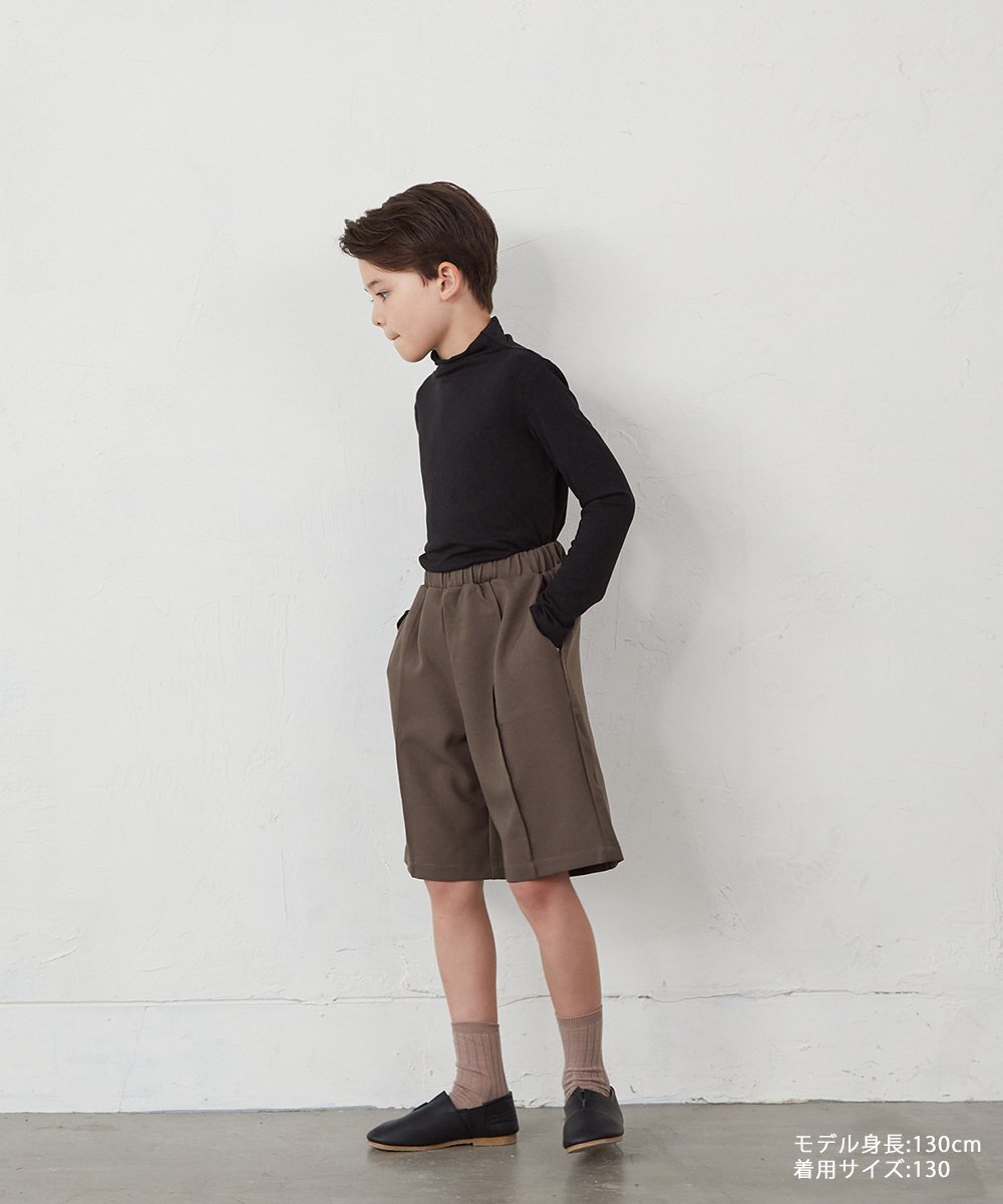 【リジェール/riziere / KIDS】のセンターシームハーフパンツ インテリア・キッズ・メンズ・レディースファッション・服の通販 founy(ファニー) 　ファッション　Fashion　キッズファッション　KIDS　ボトムス　Bottoms/Kids　ハーフ　Half　ポケット　Pocket　BROWN|ID: prp329100004522811 ipo3291000000031992859