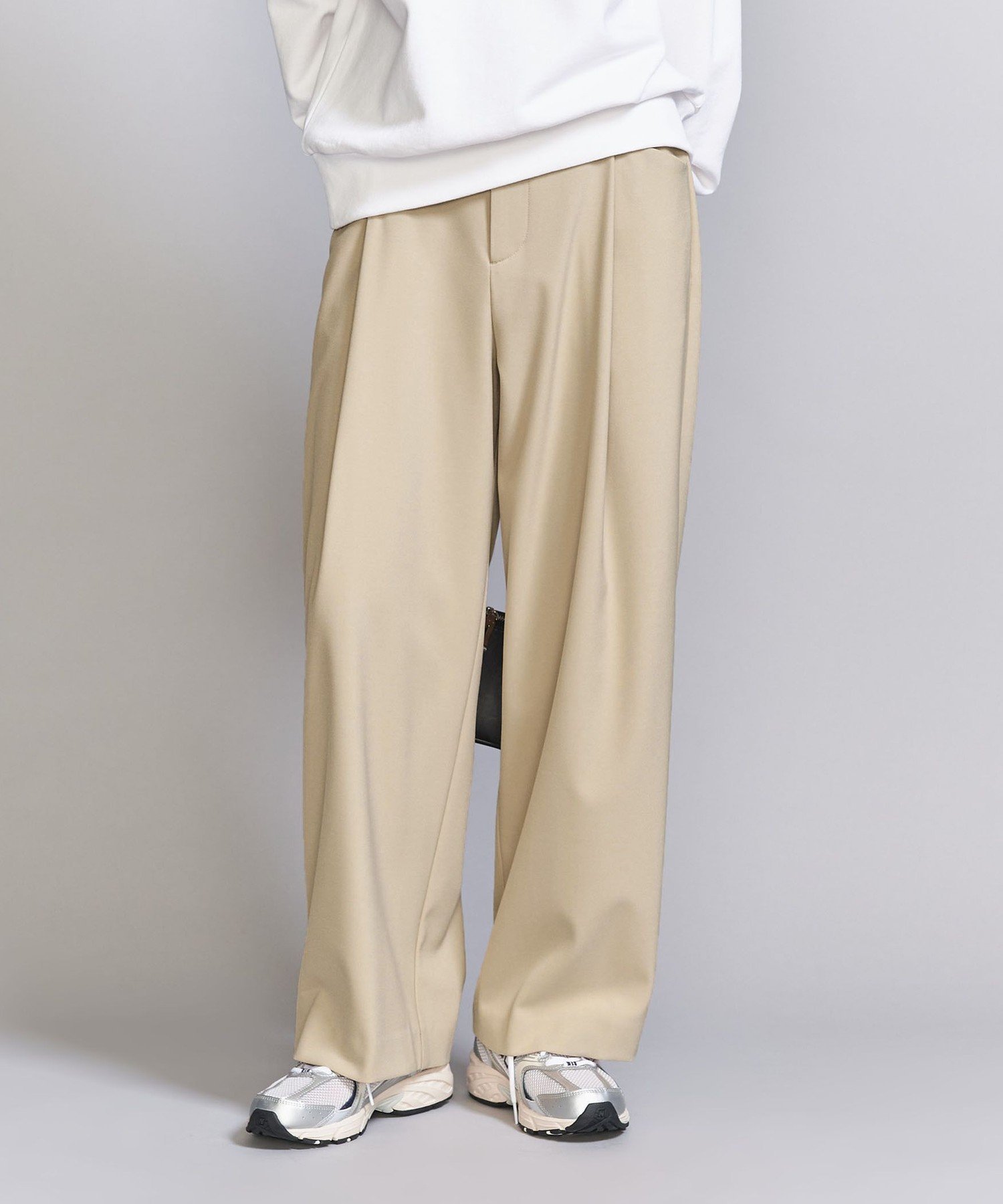 【その他のブランド/Other】のツイル バックゴム ワイドパンツ インテリア・キッズ・メンズ・レディースファッション・服の通販 founy(ファニー) 　ファッション　Fashion　レディースファッション　WOMEN　パンツ　Pants　バッグ　Bag　シンプル　Simple　ジャケット　Jacket　スウェット　Sweat　ストレート　Straight　ツイル　Twill　定番　Standard　人気　Popularity　ポケット　Pocket　リラックス　Relax　ルーズ　Loose　ワイド　Wide　BEIGE|ID: prp329100004522860 ipo3291000000031993213