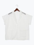 【テチチ/Te chichi】のハーフスリーブメッシュジャケット 人気、トレンドファッション・服の通販 founy(ファニー) ファッション Fashion レディースファッション WOMEN アウター Coat Outerwear ジャケット Jackets スリット Slit フロント Front ボックス Box ポケット Pocket メッシュ Mesh thumbnail オフホワイト|ID: prp329100004522876 ipo3291000000031993312
