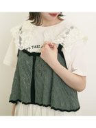 【サマンサモスモス/Samansa Mos2】の配色前後2WAYニットビスチェ グリーン|ID: prp329100004522880 ipo3291000000033595000