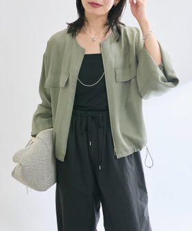 【リヴドロワ/RIVE DROITE】の【接触冷感】アセテートツイルブルゾン 人気、トレンドファッション・服の通販 founy(ファニー) ファッション Fashion レディースファッション WOMEN アウター Coat Outerwear ブルゾン Blouson/Jackets シンプル Simple ドレープ Drape バランス Balance ブルゾン Blouson 夏 Summer 羽織 Haori |ID:prp329100004522900