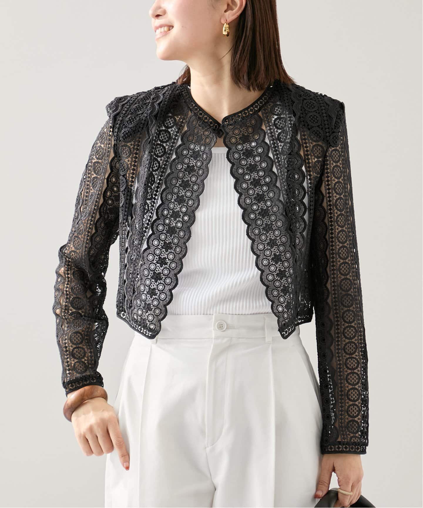 【ヴェルメイユ パー イエナ/VERMEIL par iena】のCHARO RUIZ チャロ ルイス Jacket Tilma 256300 人気、トレンドファッション・服の通販 founy(ファニー) 　ファッション　Fashion　レディースファッション　WOMEN　アウター　Coat Outerwear　ジャケット　Jackets　2025年　2025　2025春夏・S/S　Ss,Spring/Summer,2025　オケージョン　Occasion　ジャケット　Jacket　レース　Race　エレガント 上品　Elegant　 other-1|ID: prp329100004522906 ipo3291000000031993502