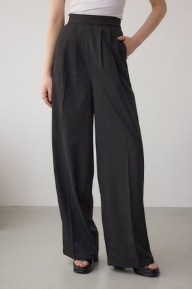 【アズール バイ マウジー/AZUL by moussy】のフロントタックイージーワイドパンツ 人気、トレンドファッション・服の通販 founy(ファニー) ファッション Fashion レディースファッション WOMEN パンツ Pants おすすめ Recommend シンプル Simple スウェット Sweat ツイル Twill |ID:prp329100004522910