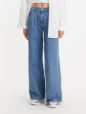 【リーバイス/Levis】のBAGGY DAD WIDE LEG ジーンズ ミディアムインディゴ 人気、トレンドファッション・服の通販 founy(ファニー) ファッション Fashion レディースファッション WOMEN ジーンズ Jeans トレンド Trend プリーツ Pleats |ID:prp329100004522914