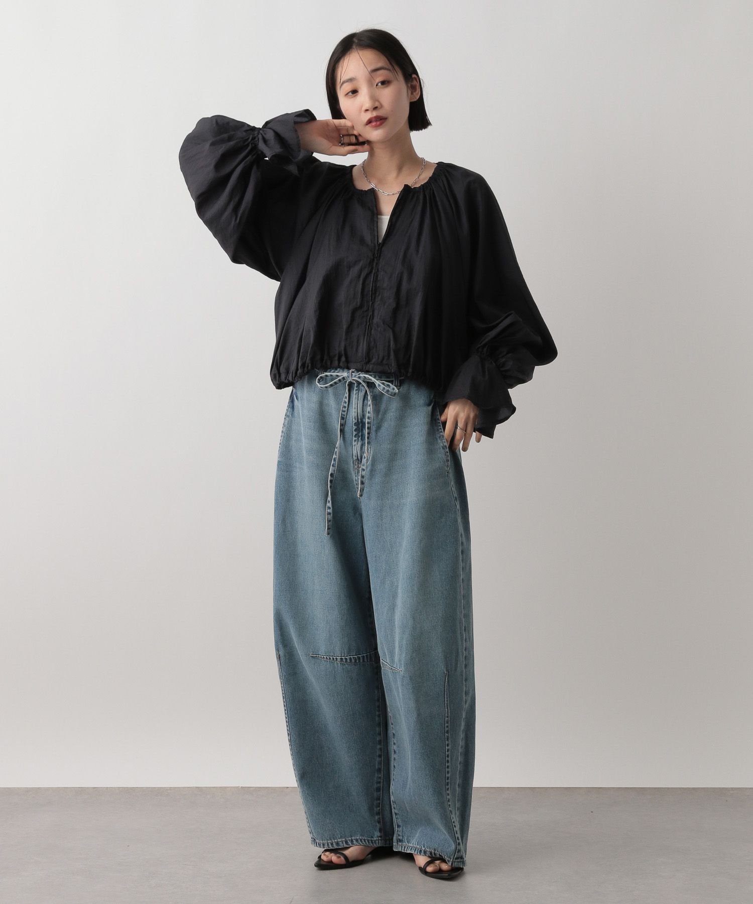 【ローリーズファーム/LOWRYS FARM】のナイロンZIPギャザーブルゾン 人気、トレンドファッション・服の通販 founy(ファニー) 　ファッション　Fashion　レディースファッション　WOMEN　アウター　Coat Outerwear　ブルゾン　Blouson/Jackets　エアリー　Airy　ギャザー　Gather　ブルゾン　Blouson　ワッシャー　Washer　羽織　Haori　 other-1|ID: prp329100004522922 ipo3291000000031993568