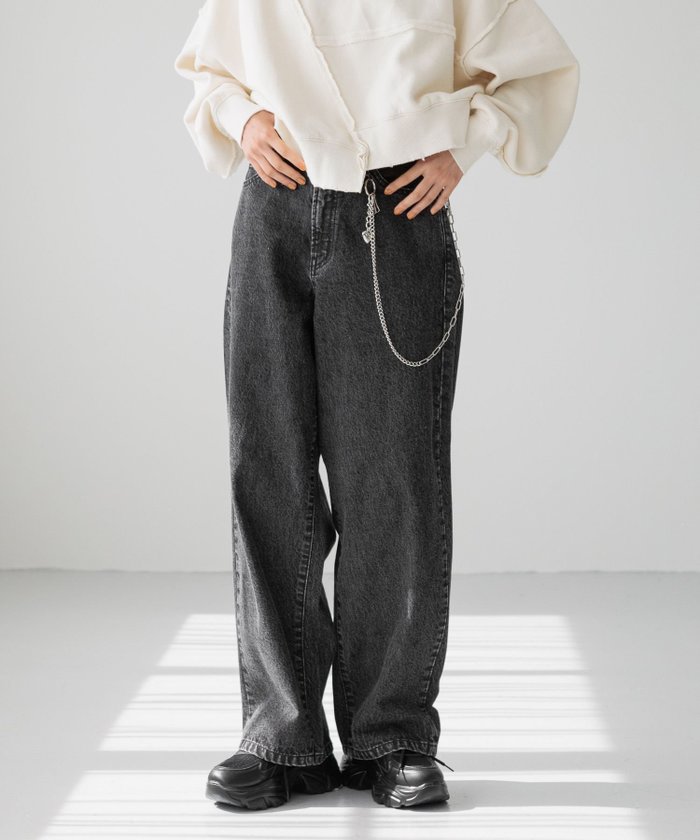 【ローリーズファーム/LOWRYS FARM】のCONE/ワイドストレートパンツ インテリア・キッズ・メンズ・レディースファッション・服の通販 founy(ファニー) https://founy.com/ ファッション Fashion レディースファッション WOMEN パンツ Pants おすすめ Recommend アメリカン American クラシック Classic コンパクト Compact ストレート Straight デニム Denim フリンジ Fringe ワイド Wide ヴィンテージ Vintage 定番 Standard |ID: prp329100004522923 ipo3291000000031993575