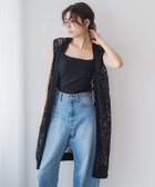 【ドロワット ロートレアモン/Droite Lautreamont】の刺繍レースジレ≪手洗い可能≫ ブラック|ID: prp329100004522925 ipo3291000000031993594