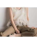 【ドロワット ロートレアモン/Droite Lautreamont】の裾チュールメッシュベスト≪手洗い可能≫ オフホワイト|ID: prp329100004522927 ipo3291000000031993603