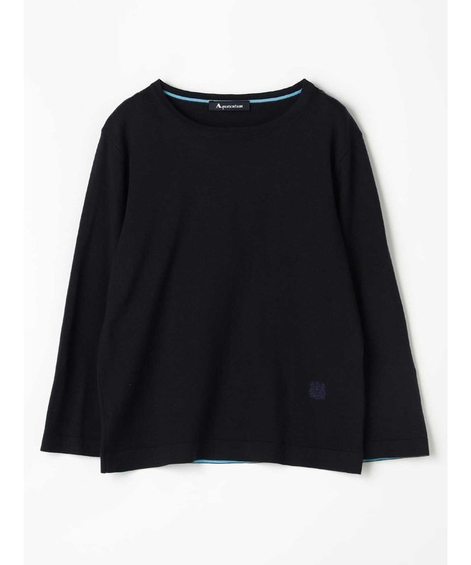 【アクアスキュータム/Aquascutum】のギザコットン プルオーバー インテリア・キッズ・メンズ・レディースファッション・服の通販 founy(ファニー) 　ファッション　Fashion　レディースファッション　WOMEN　トップス・カットソー　Tops/Tshirt　プルオーバー　Pullover　アンサンブル　Ensemble　カーディガン　Cardigan　シンプル　Simple　ベーシック　Basic　ラウンド　Round　ネイビー|ID: prp329100004522949 ipo3291000000031993726