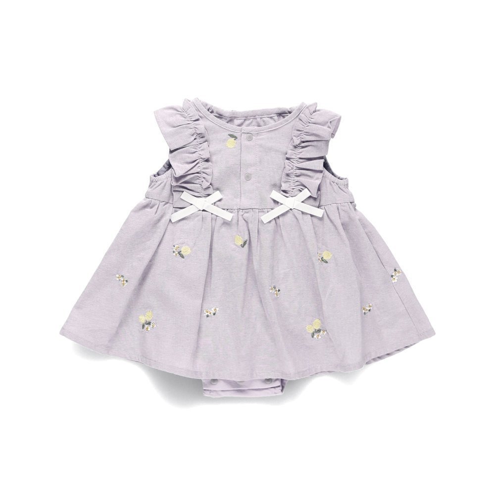 【ブランシェス/branshes / KIDS】の【おそろい】レモン フラワー総柄刺しゅうカバーオール 人気、トレンドファッション・服の通販 founy(ファニー) 　ファッション　Fashion　キッズファッション　KIDS　春　Spring　切替　Switching　サッカー　Soccer　ショート　Short　ダンガリー　Dungarees　チュニック　Tunic　ドッキング　Docking　人気　Popularity　ハーフ　Half　フラワー　Flower　フリル　Frills　ベビー　Baby　半袖　Short Sleeve　ラベンダー　Lavender　リボン　Ribbon　S/S・春夏　Ss・Spring/Summer　おすすめ　Recommend　夏　Summer　 other-1|ID: prp329100004522997 ipo3291000000031994054