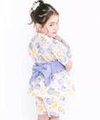 【その他のブランド/Other】の【お揃い】モチーフ総柄甚平+作り帯セット(80~130cm) ホワイト系|ID: prp329100004523000 ipo3291000000032580200