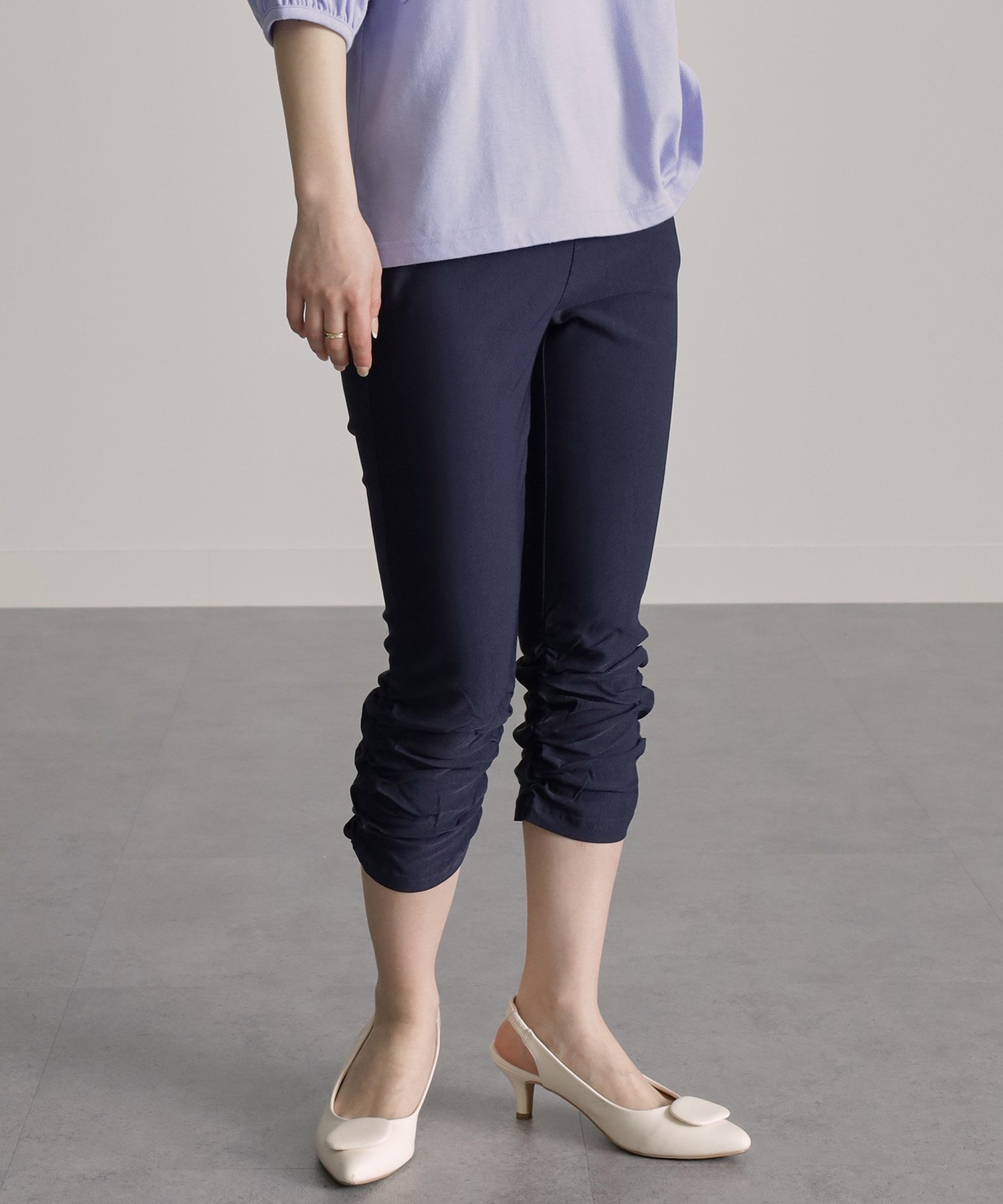 【ラナン/Ranan】の機能付美脚裾くしゅパンツ インテリア・キッズ・メンズ・レディースファッション・服の通販 founy(ファニー) 　ファッション　Fashion　レディースファッション　WOMEN　パンツ　Pants　ストレッチ　Stretch　ネイビー|ID: prp329100004523047 ipo3291000000031994454