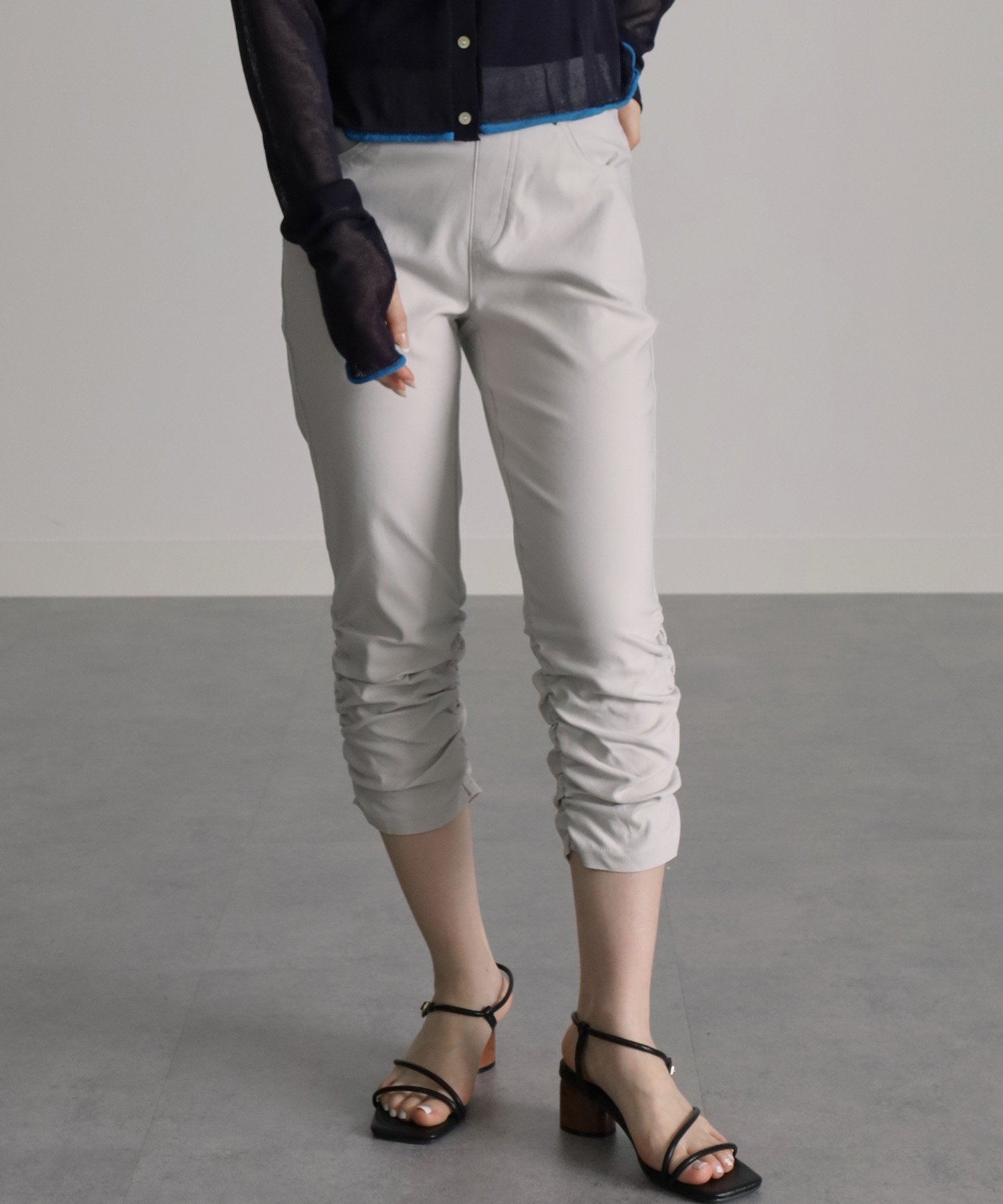 【ラナン/Ranan】の機能付美脚裾くしゅパンツ インテリア・キッズ・メンズ・レディースファッション・服の通販 founy(ファニー) 　ファッション　Fashion　レディースファッション　WOMEN　パンツ　Pants　ストレッチ　Stretch　シルバーグレー|ID: prp329100004523047 ipo3291000000031994464