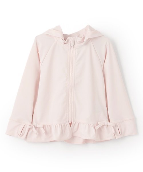 【その他のブランド/Other】の【SWIM】フリルラッシュガード インテリア・キッズ・メンズ・レディースファッション・服の通販 founy(ファニー) 　ファッション　Fashion　キッズファッション　Fashion for Kids　フリル　Frill, Ruffle　ポケット　Pocket, Pocket Detail　リボン　Ribbon, Bow　水着　Swimsuit, Swimwear　ライト ピンク|ID: prp329100004523071 ipo3291000000032753723
