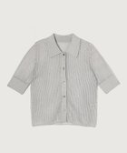 【アニュアンス/anuans】のラメメッシュハーフスリーブニットポロシャツ SILVER|ID: prp329100004523072 ipo3291000000031994672