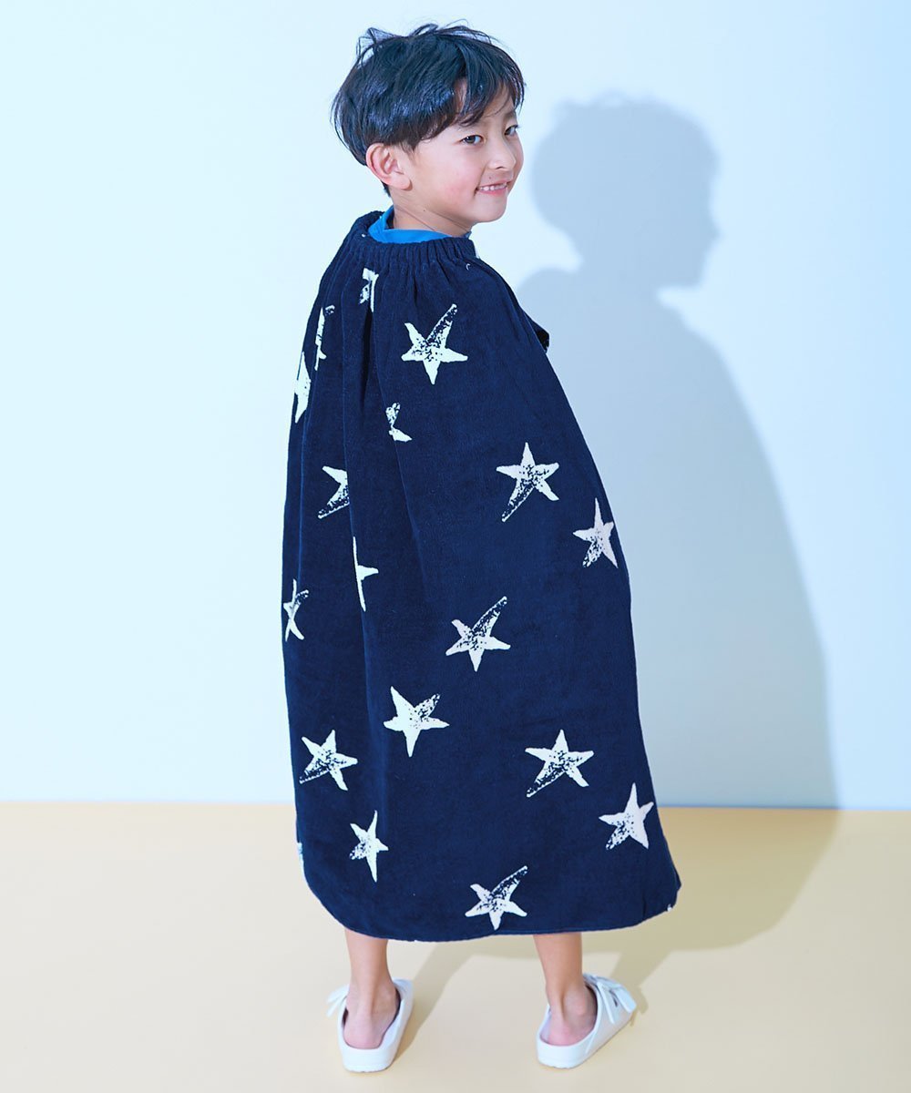 【デビロック/devirock / KIDS】の【綿100%】ラップタオル 80cm 水着 プールグッズ タオル インテリア・キッズ・メンズ・レディースファッション・服の通販 founy(ファニー) 　ファッション　Fashion　キッズファッション　Fashion for Kids　吸水　Absorbent, Quick-Dry　タオル　Towel, Bath Towel　水着　Swimsuit, Swimwear　ラップ　Wrap, Wrap Design　夏　Summer　002-星-ネイビー|ID: prp329100004523080 ipo3291000000033508700
