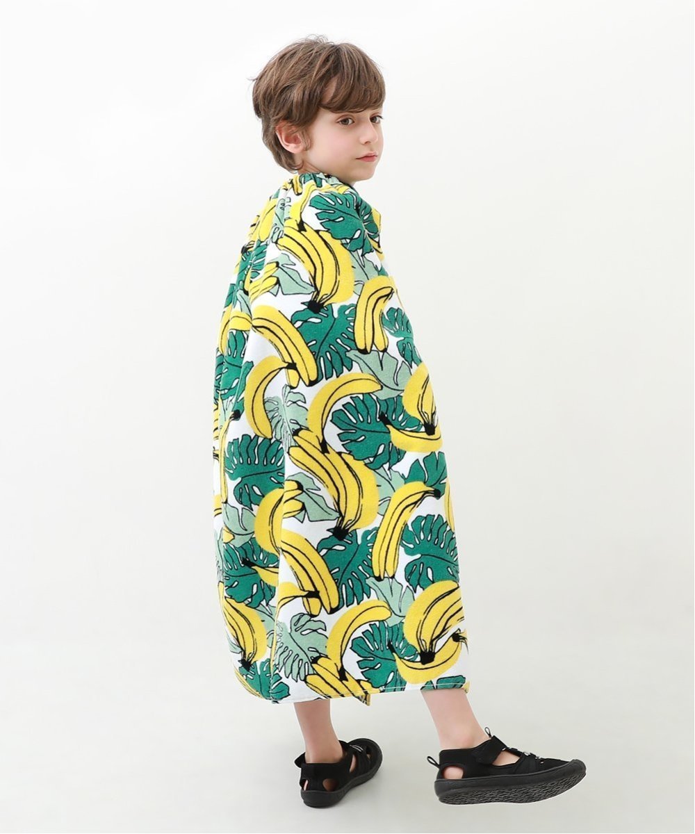 【デビロック/devirock / KIDS】の【綿100%】ラップタオル 80cm 水着 プールグッズ タオル インテリア・キッズ・メンズ・レディースファッション・服の通販 founy(ファニー) 　ファッション　Fashion　キッズファッション　Fashion for Kids　吸水　Absorbent, Quick-Dry　タオル　Towel, Bath Towel　水着　Swimsuit, Swimwear　ラップ　Wrap, Wrap Design　夏　Summer　004-バナナ-ホワイト|ID: prp329100004523080 ipo3291000000033508706