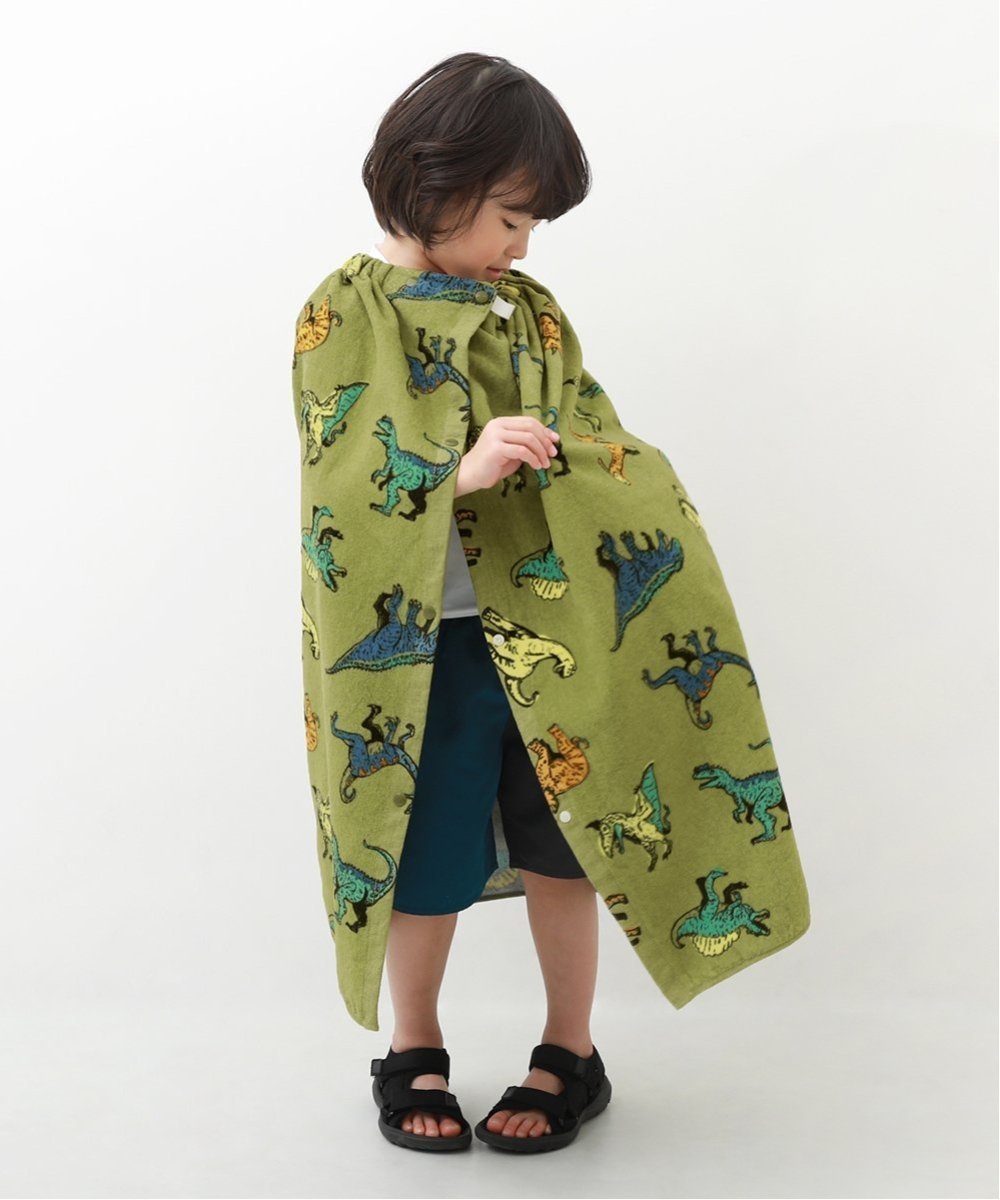 【デビロック/devirock / KIDS】の【綿100%】ラップタオル 80cm 水着 プールグッズ タオル インテリア・キッズ・メンズ・レディースファッション・服の通販 founy(ファニー) 　ファッション　Fashion　キッズファッション　Fashion for Kids　吸水　Absorbent, Quick-Dry　タオル　Towel, Bath Towel　水着　Swimsuit, Swimwear　ラップ　Wrap, Wrap Design　夏　Summer　006-恐竜-カーキ|ID: prp329100004523080 ipo3291000000033508708